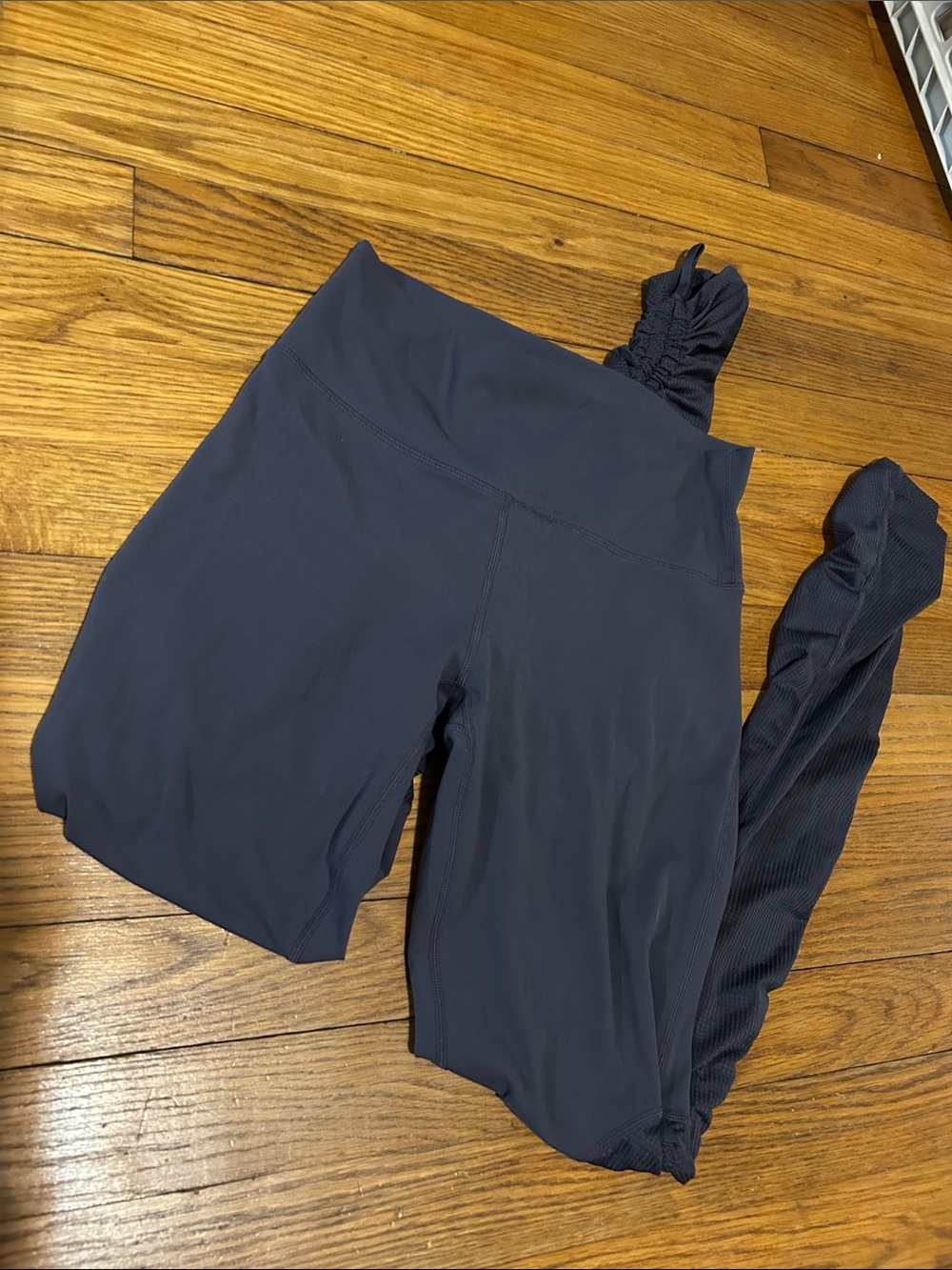 Small Fabletics High-Rise Dark Navy Performance Bike Shorts